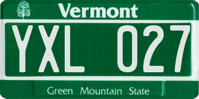 VT license plate YXL027