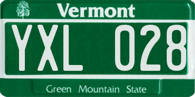 VT license plate YXL028