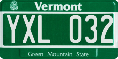 VT license plate YXL032