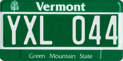 VT license plate YXL044