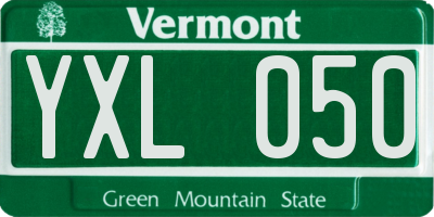VT license plate YXL050