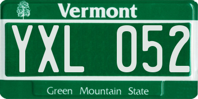 VT license plate YXL052