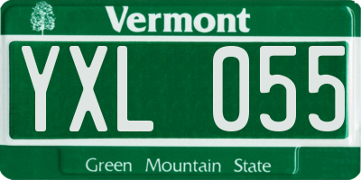 VT license plate YXL055