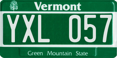 VT license plate YXL057