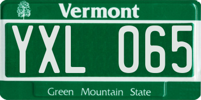VT license plate YXL065