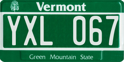 VT license plate YXL067