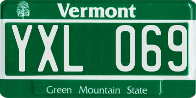 VT license plate YXL069