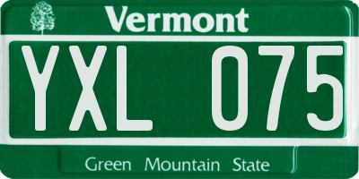 VT license plate YXL075
