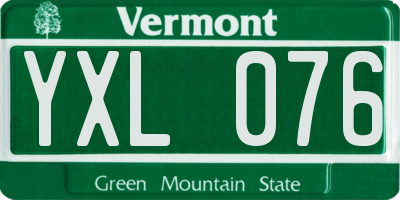 VT license plate YXL076