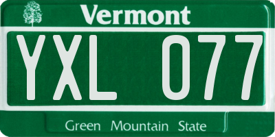 VT license plate YXL077