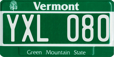 VT license plate YXL080