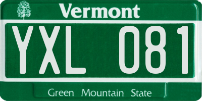 VT license plate YXL081