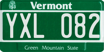 VT license plate YXL082