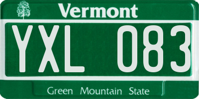 VT license plate YXL083