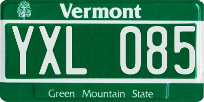 VT license plate YXL085