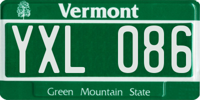 VT license plate YXL086