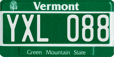 VT license plate YXL088
