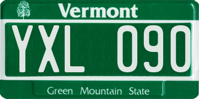 VT license plate YXL090