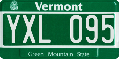 VT license plate YXL095