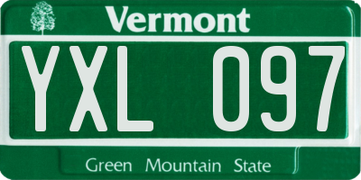 VT license plate YXL097