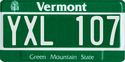 VT license plate YXL107
