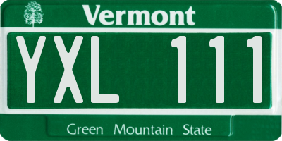 VT license plate YXL111