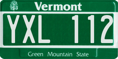 VT license plate YXL112