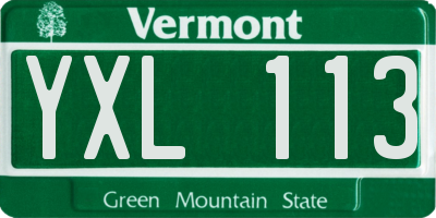 VT license plate YXL113