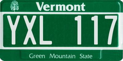 VT license plate YXL117