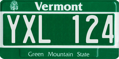 VT license plate YXL124