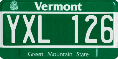 VT license plate YXL126