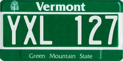 VT license plate YXL127