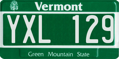 VT license plate YXL129