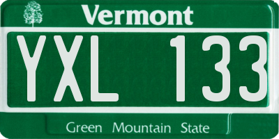 VT license plate YXL133