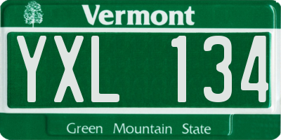 VT license plate YXL134