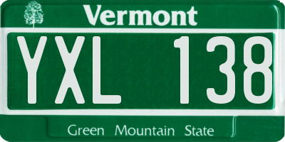 VT license plate YXL138
