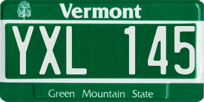 VT license plate YXL145