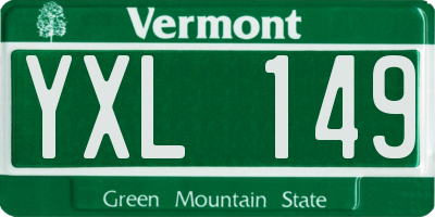 VT license plate YXL149
