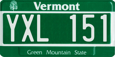 VT license plate YXL151