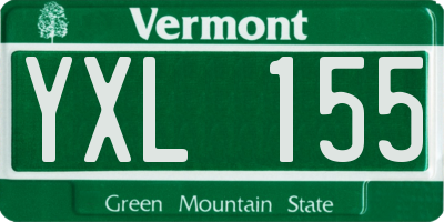 VT license plate YXL155