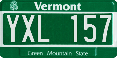 VT license plate YXL157