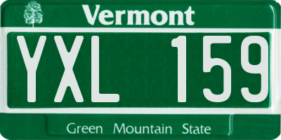 VT license plate YXL159