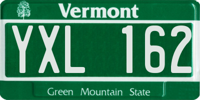 VT license plate YXL162