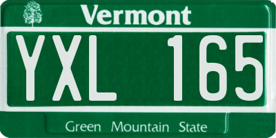 VT license plate YXL165