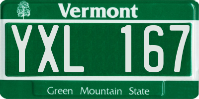VT license plate YXL167