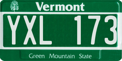 VT license plate YXL173