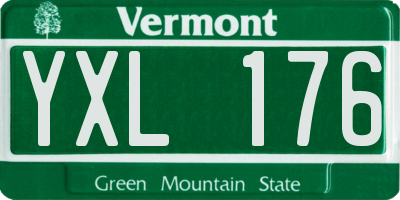 VT license plate YXL176