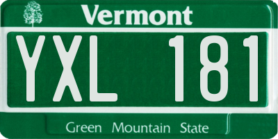 VT license plate YXL181