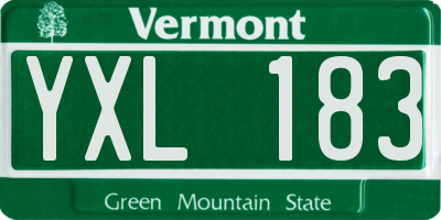 VT license plate YXL183