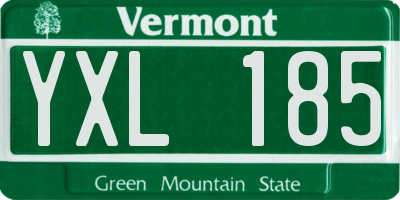 VT license plate YXL185